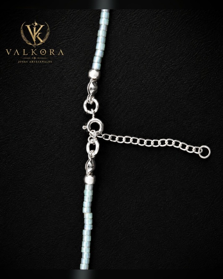 Collar Brisa Nórdica de cuarzo verde y plata 925 | Valkora