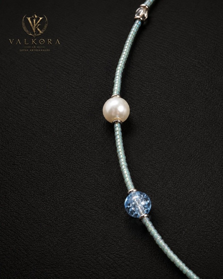 Collar Brisa Nórdica de cuarzo verde y plata 925 | Valkora