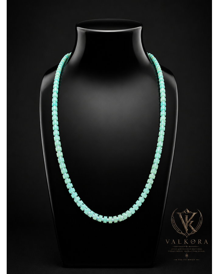 Collar Bruma de Njord de Amazonita y Plata 925 | Valkora
