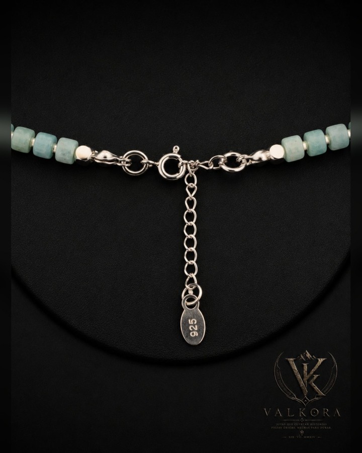 Collar Bruma de Njord de Amazonita y Plata 925 | Valkora