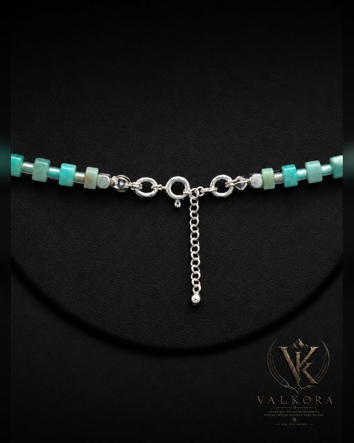 Collar Bruma de Njord de Amazonita y Plata 925 | Valkora